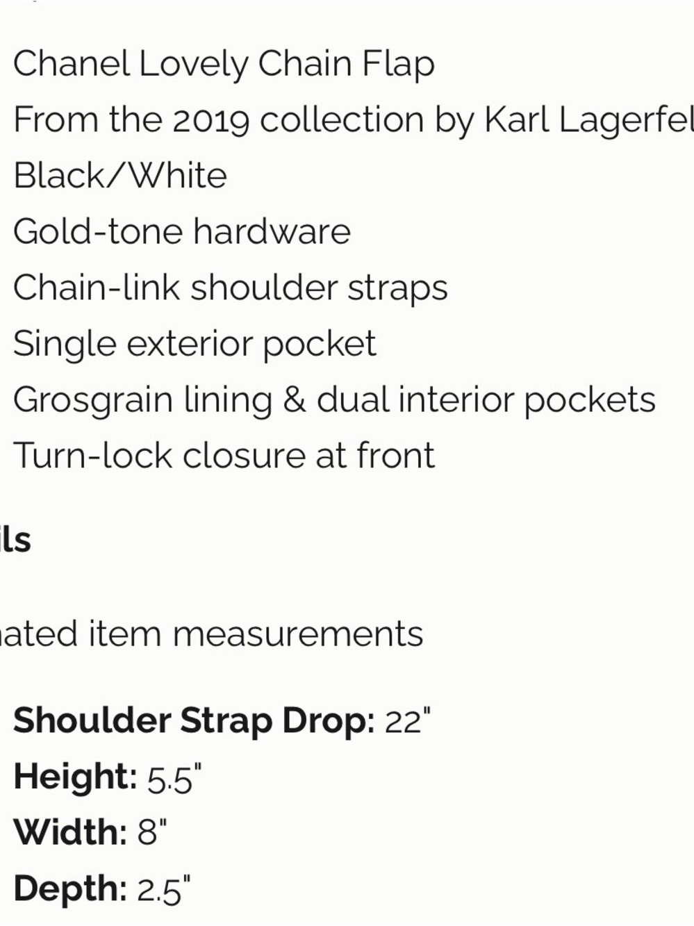 CHANEL Cream and Black Chain Trim Flap Crossbody Bag - Picture 13 of 16